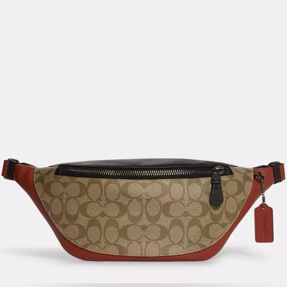 Like New Coach Warren Belt Bag In Colorblock Signature Canvas - Picture 1 of 13